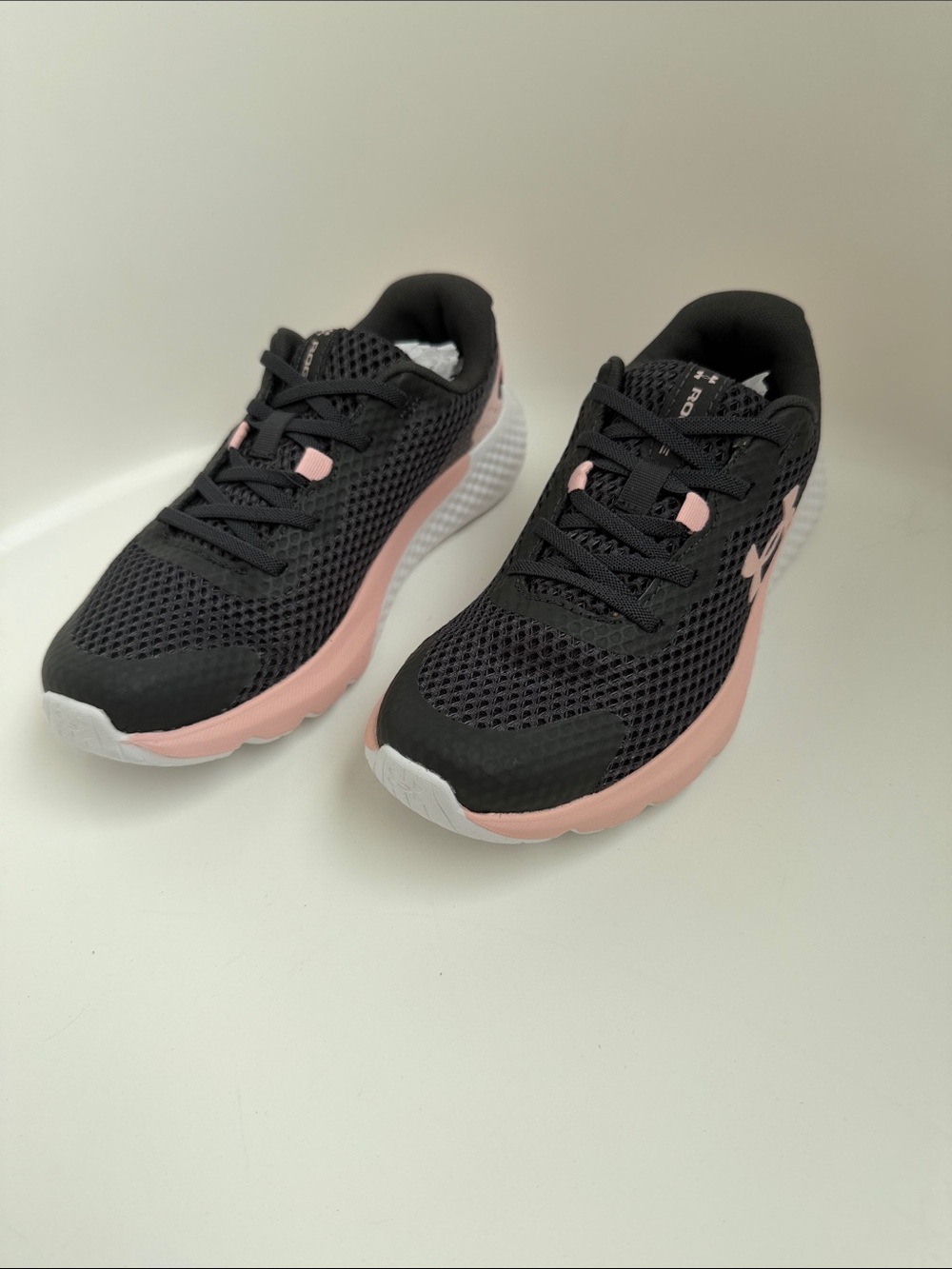 Under Armour Black and Pink Mesh Athletic Sneakers